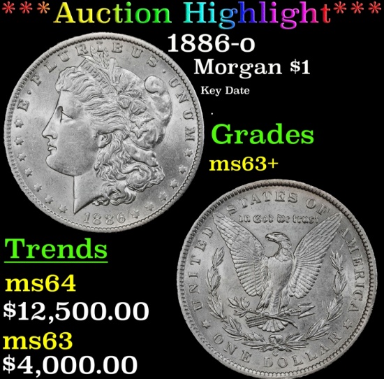 *Highlight* 1886-o Morgan Dollar $1 Select+ Unc USCG (fc)