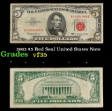 1963 $5 Red Seal United States Note Grades vf++