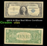 1957A $1 Blue Seal Silver Certificate Grades vf+