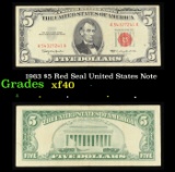 1963 $5 Red Seal United States Note Grades xf
