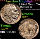 *Highlight* 1929-d Buffalo Nickel Near Top Pop! 5c ms67 SEGS (fc)