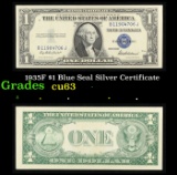 1935F $1 Blue Seal Silver Certificate Grades Select CU
