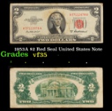 1953A $2 Red Seal United States Note Grades vf++