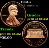 1991-s Proof Lincoln Cent 1c pr70 rd DCAM SEGS