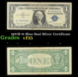 1957B $1 Blue Seal Silver Certificate Grades vf++
