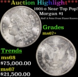 *Highlight* 1901-o Morgan Dollar Near Top Pop! $1 ms67+ SEGS (fc)