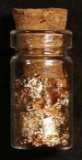Scarce 1ml Corked Glass Vial With Cork of 100% Pure Gold Leaf. Wow! Cool!