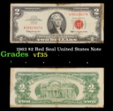 1963 $2 Red Seal United States Note Grades vf++