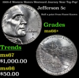 2005-d Western Waters Jefferson Nickel Westward Journey Near Top Pop! 5c ms66+ SEGS