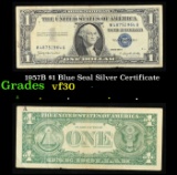 1957B $1 Blue Seal Silver Certificate Grades vf++
