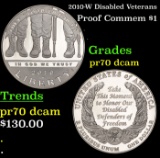 2010-W Disabled Veterans Proof Modern Commem Dollar $1 pr70 dcam SEGS