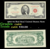 1963 $2 Red Seal United States Note Grades Choice CU