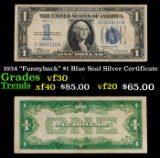 1934 $1 Blue Seal Silver Certificate Grades vf++
