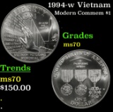 1994-w Vietnam Modern Commem Dollar $1 ms70 SEGS
