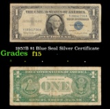 1957B $1 Blue Seal Silver Certificate Grades f+