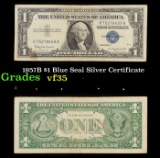 1957B $1 Blue Seal Silver Certificate Grades vf++