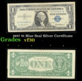 1957 $1 Blue Seal Silver Certificate Grades vf++