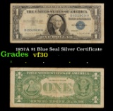 1957A $1 Blue Seal Silver Certificate Grades vf++