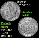 1896-p Morgan Dollar $1 Grades GEM+ Unc