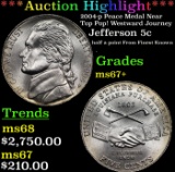 *Highlight* 2004-p Peace Medal Jefferson Nickel Near Top Pop! Westward Journey 5c ms67+ SEGS (fc)