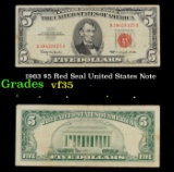 1963 $5 Red Seal United States Note Grades vf++