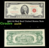 1963 $2 Red Seal United States Note Grades Choice AU/BU Slider