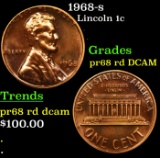 1968-s Proof Lincoln Cent 1c pr68 rd DCAM SEGS