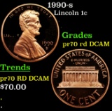 1990-s Proof Lincoln Cent 1c pr70 rd DCAM SEGS