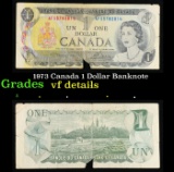 1973 Canada 1 Dollar Banknote Grades vf details