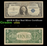 1957B $1 Blue Seal Silver Certificate Grades vf++