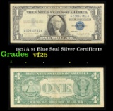 1957A $1 Blue Seal Silver Certificate Grades vf+