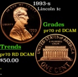 1993-s Proof Lincoln Cent 1c pr70 rd DCAM SEGS