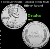 1 oz Silver Round - Lincoln Penny Style