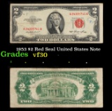 1953 $2 Red Seal United States Note Grades vf++
