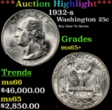 *Highlight* 1932-s Washington Quarter 25c ms65+ SEGS (fc)