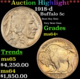 *Highlight* 1918-d Buffalo Nickel 5c Choice+ Unc USCG (fc)
