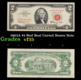 1963A $2 Red Seal United States Note Grades vf++