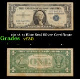 1957A $1 Blue Seal Silver Certificate Grades vf++