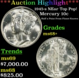 *Highlight* 1945-s Mercury Dime NEar Top Pop! 10c ms68+ SEGS (fc)