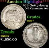 *Highlight* 1936 Gettysburg Old Commem Half Dollar 50c ms67 SEGS (fc)