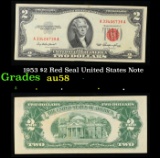 1953 $2 Red Seal United States Note Grades Choice AU/BU Slider