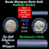 Buffalo Nickel Shotgun Roll in Old Bank Style 'Bell Telephone' Wrapper 1920 & s Mint Ends