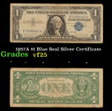 1957A $1 Blue Seal Silver Certificate Grades vf+