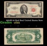 1953B $2 Red Seal United States Note Grades vf++