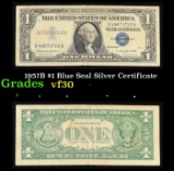 1957B $1 Blue Seal Silver Certificate Grades vf++