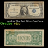 1957B $1 Blue Seal Silver Certificate Grades vf++