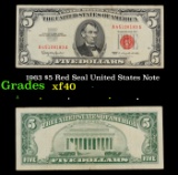 1963 $5 Red Seal United States Note Grades xf