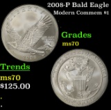 2008-P Bald Eagle Modern Commem Dollar $1 ms70 SEGS