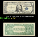 1957 $1 Blue Seal Silver Certificate Grades vf++
