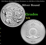 2024 Disney Mickey & Minnie Christmas 1 oz .999 Silver $2 Niue Bullion